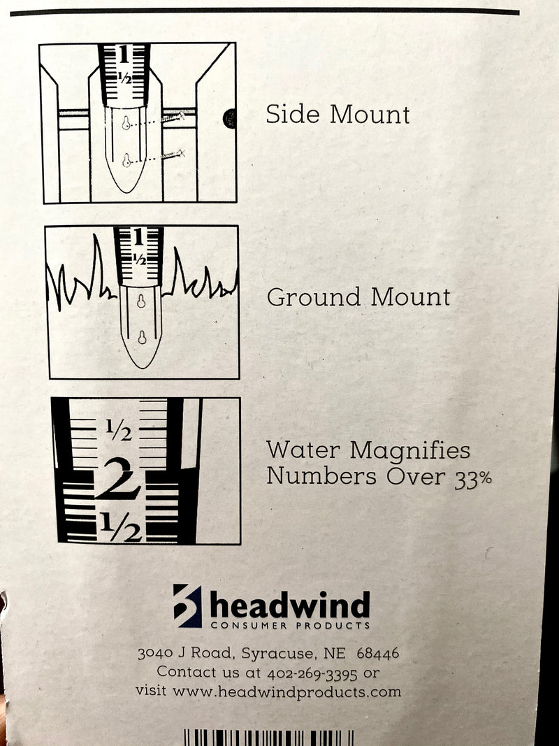 RAIN GAUGE, EZ READ CLEAR MAGNIFYING