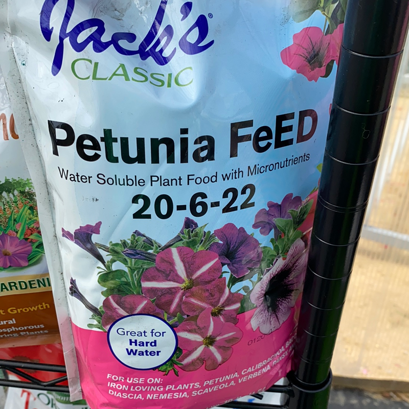 FERTILIZER, JACK'S CLASSIC PETUNIA FEED 20-6-22